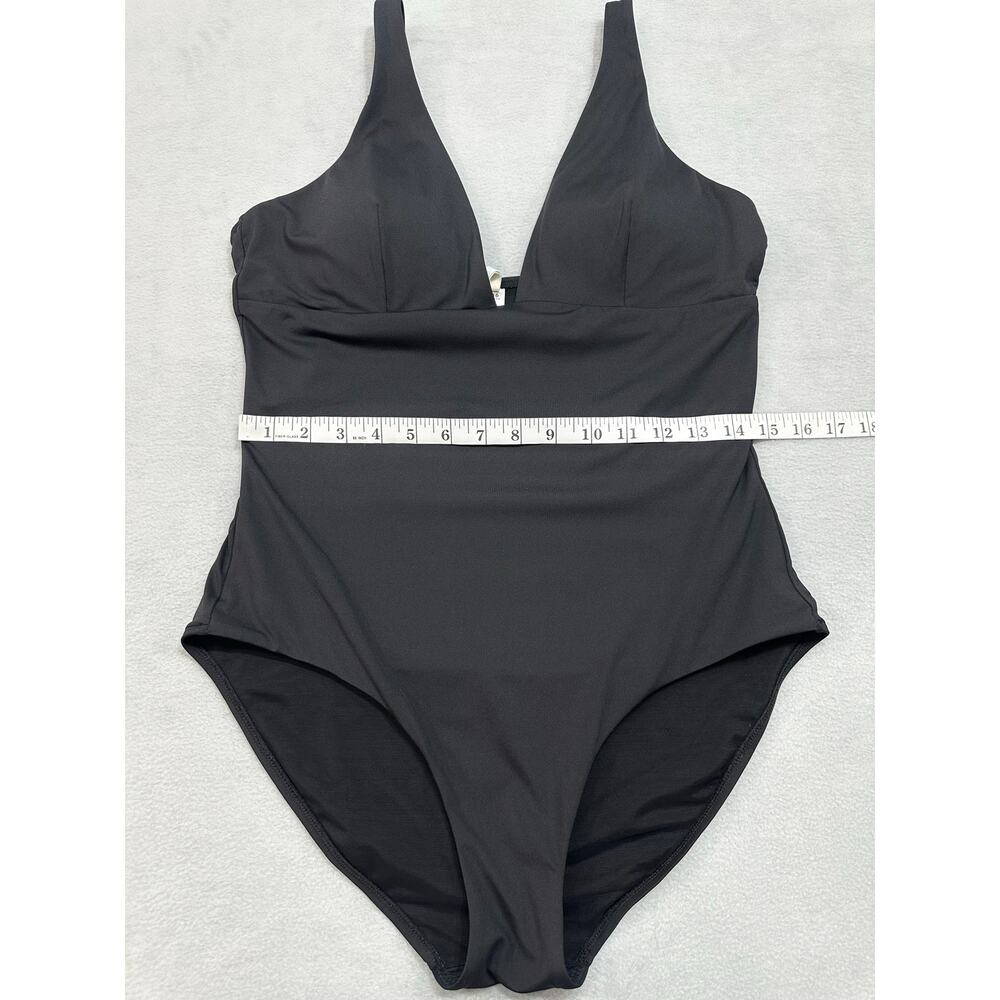 Sea Level Swim Australia Black Plunge V Neck One Piece Swimsuit Size 12 - Picture 11 of 11